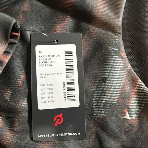 PELOTON SHOW UP FLORAL HIGH NECK BRA - Picture 6 of 6